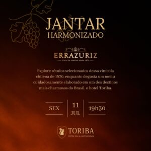 Jantar Harmonizado Vinícola Errazuriz e Toriba